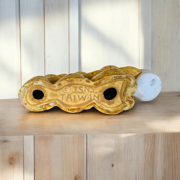 VINTAGE Taiwan 1970 Orange Ginger Tabby Cat Kitten Trio Candle Holder Figurine - Picture 5 of 5